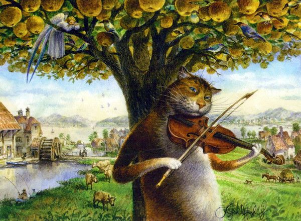 Mačka s violinom