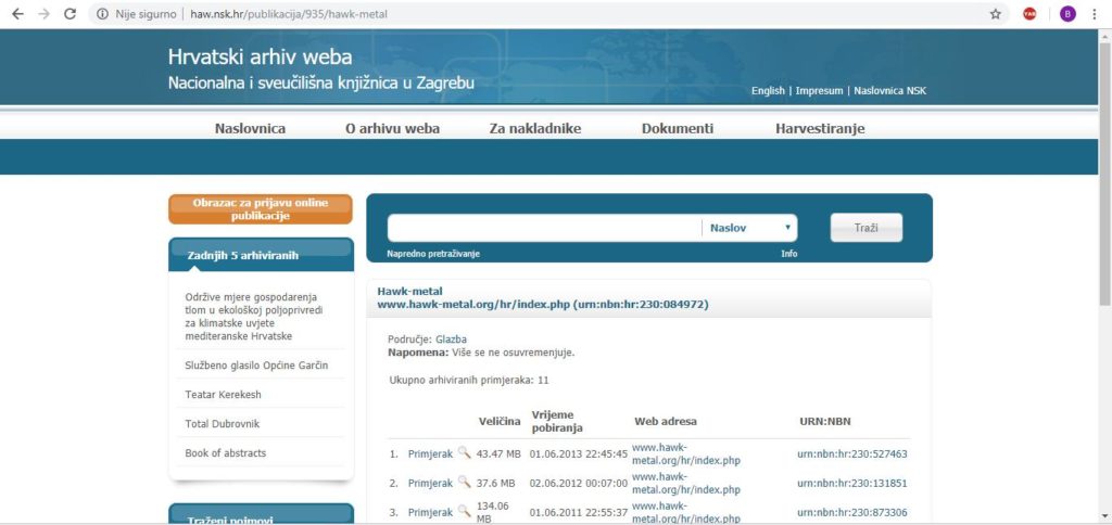 Hrvatski arhiv weba